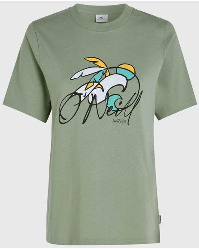 O'neill Sportswear ' - O ́NEILL T-Shirt Luano Graphic Lily Pad - Grün