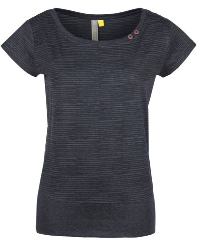 Alife & Kickin T- maritimes Shirt mit breitem Bündchen - Schwarz
