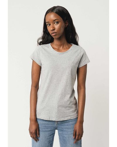 Mela Kurzarmshirt T-Shirt Basic - Grau