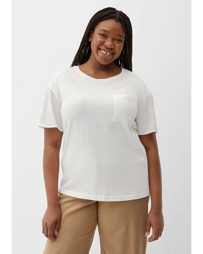 Triangle Kurzarmshirt T-Shirt aus Fabricmix Logo, Stickerei - Weiß