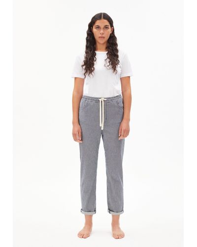 ARMEDANGELS Slim-fit-Jeans RUTAA (1-tlg) Elastischer Bund - Grau