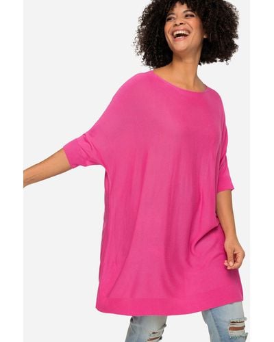 Angel of Style Sweatshirt Pullover oversized Rundhals Langarm - Pink