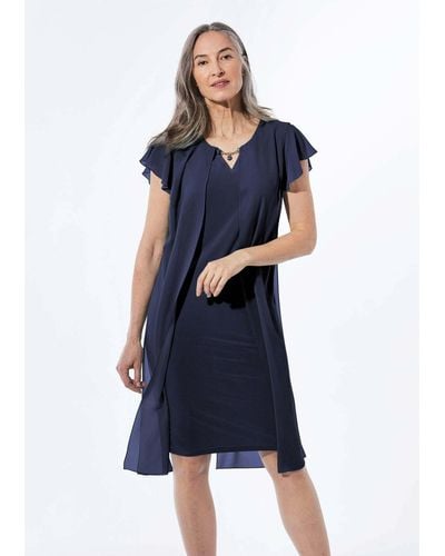 Goldner Abendkleid Kurzgröße: Kleid - Blau