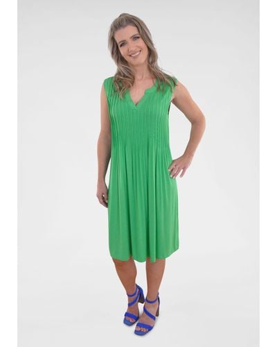 NAVIGAZIONE A-Linien-Kleid mit Viskose aus Bambusfasern - Grün
