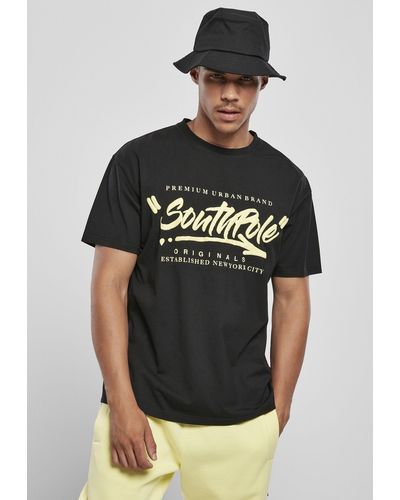 Southpole T-Shirt Short Sleeve Tee (1-tlg) - Schwarz