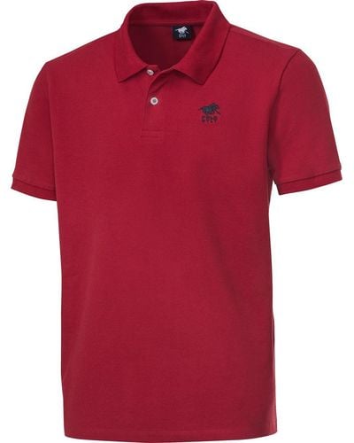 Polo Sylt Poloshirt elegant-sportive Optik in leuchtenden Trendfarben - Rot