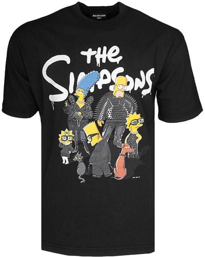 Balenciaga T- The Simpsons Shirt - Schwarz