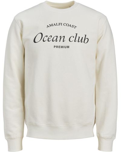 Jack & Jones Sweatshirt Pullover JPRBLAOCEAN CLUB SWEAT CREW NECK (1-tlg) - Weiß