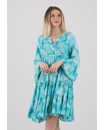 YC Fashion & Style Tunikakleid Charmantes Boho-Kleid für Sommerträume - Blau