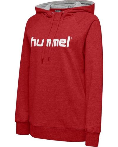 Hummel Sweatshirt Go Cotton Logo Hoodie Woman - Rot