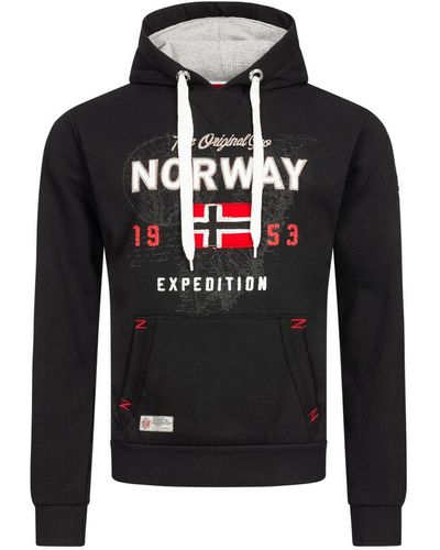 Geo Norway Kapuzen Pullover Sweat Hoodie Sweatshirt Kapuzensweatshirt Sweater - Schwarz