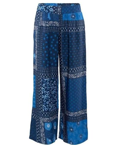 Living Crafts Stoffhose -Hose 'MALOU' mit hohem Bund - Blau
