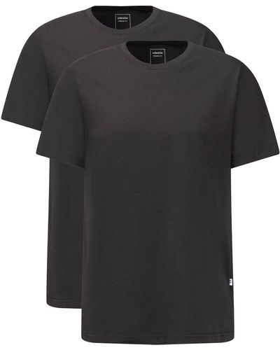 Seidensticker T-Shirt, 2er Pack - Basic, kurzarm - Schwarz