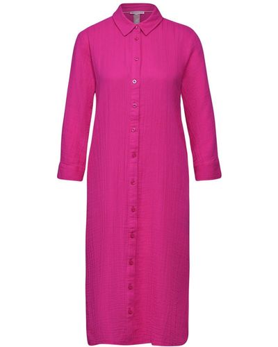 Street One Sommerkleid QR muslin shirt Dress_solid - Pink