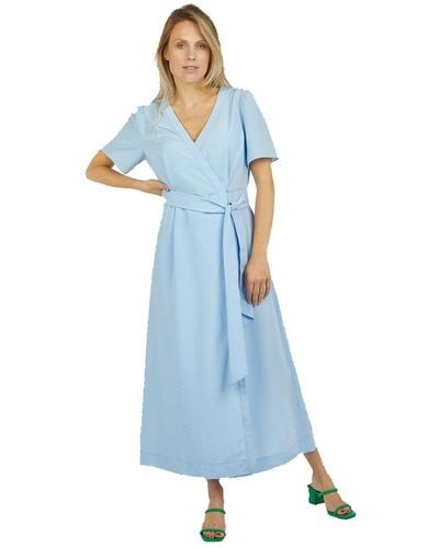 Lovely Sisters A-Linien-Kleid Kuma mit figurschmeichelndem Bindedetail - Blau