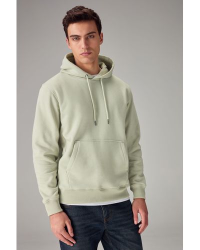 Next Kapuzensweatshirt Jersey-Hoodie mit Grafik-Print und Baumwolle (1-tlg) - Grün