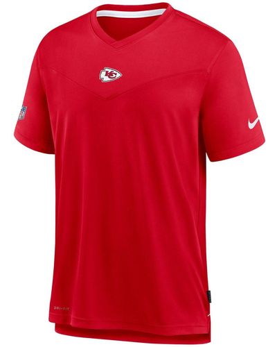 Nike Print-Shirt Kansas City Chiefs DriFIT Sideline 2021 Coach - Rot