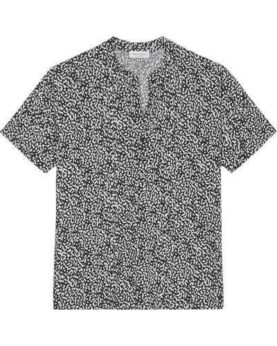 Marc O' Polo Shirtbluse Jersey-blouse, short-sleeve, placke - Grau