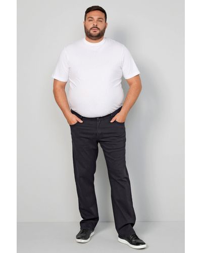 Men Plus Plus --Jeans Men+ Hose Bauchfit 5-Pocket bis 41 - Weiß