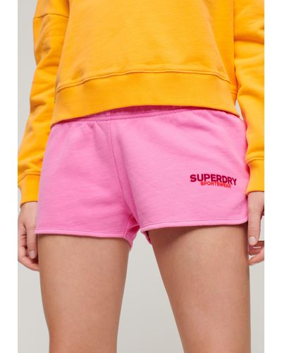 Superdry Shorts SPORTSWEAR LOGO RACER SHORT - Pink