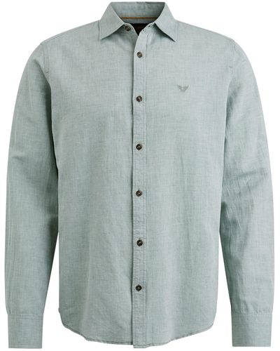 PME LEGEND T- Long Sleeve Shirt Ctn Linen - Grün