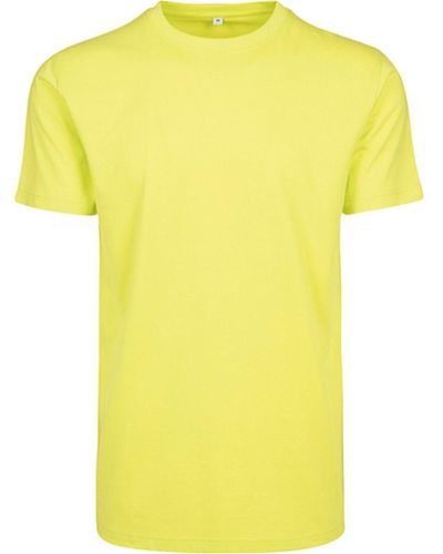 Build Your Brand Rundhalsshirt Round Neck T-Shirt - Gelb