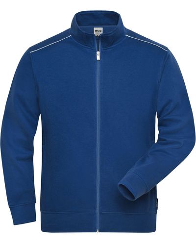 James & Nicholson Sweatshirt Arbeitsjacke Workwear Sweatjacke FaS50894 - Blau