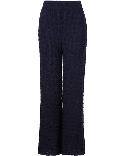 Rich & Royal Dehnbund-Hose Crinkled straight leg pants - Blau