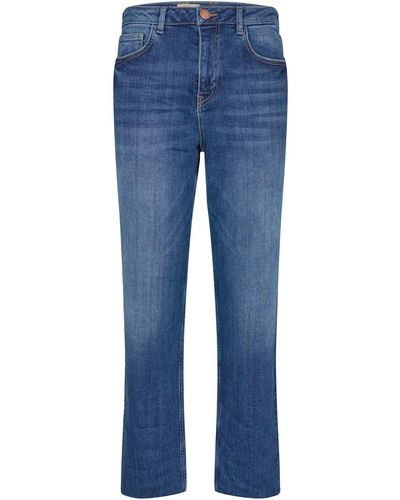 Mos Mosh Bootcut- Jeans STELLA STRAIGHT mit recyceltem Polyester - Blau