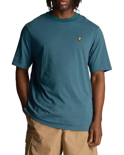 Lyle & Scott T-Shirt Baumwolle, Mit Logo Und Rundhalsausschnitt - Grün