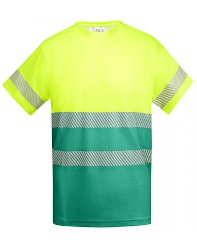 Roly Warnschutz- T-Shirt Tauri Arbeitsshirt - Grün