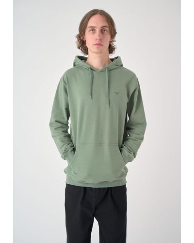 CLEPTOMANICX Kapuzensweatshirt Ligull mit lockerem Schnitt - Grün