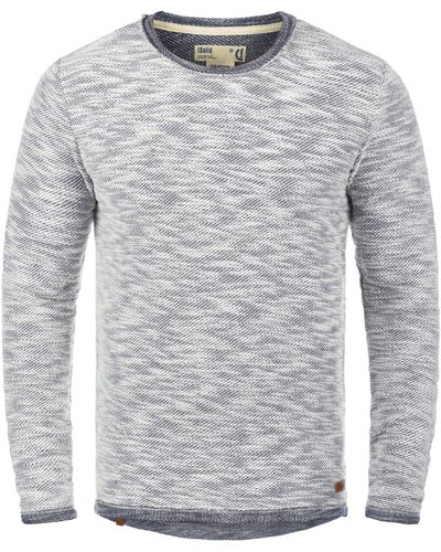 Solid Sweatshirt SDFlocky Rundhalspullover aus 100% Baumwolle - Grau