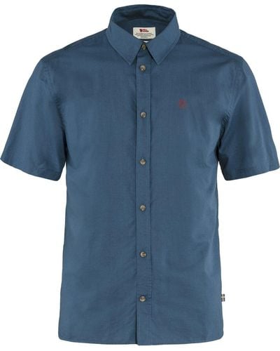 Fjallraven Ää Outdoorhemd Övik Lite Shirt SS M - Blau