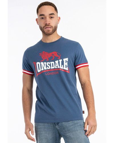Lonsdale London T-Shirt KERGORD - Blau