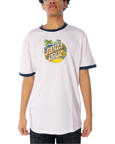 Santa Cruz T-Shirt Aloha Dot Front Ringe - Weiß