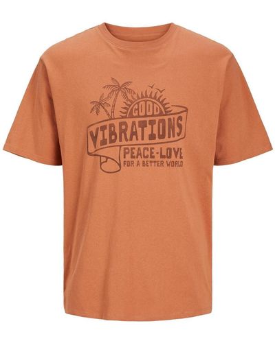 Jack & Jones T-Shirt JPRBLUHIPPY SS TEE - Orange