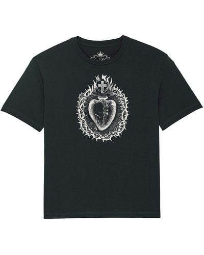 Vive Maria Holy Heart T-Shirt - Schwarz