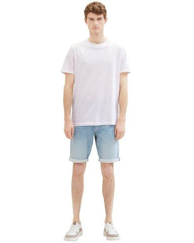 Tom Tailor Josh Regular Slim Shorts (1-tlg) - Blau