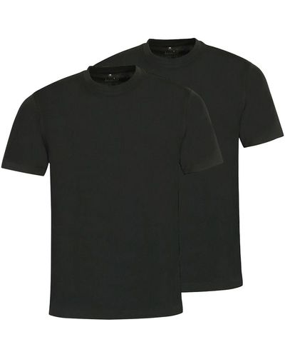 Hajo T-Shirt, 2er Pack - Basic, Kurzarm - Schwarz