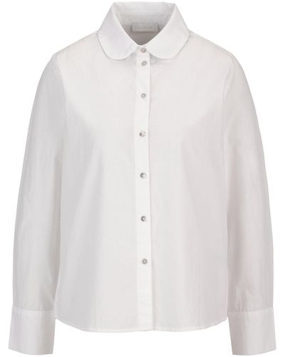 Rich & Royal Langarmbluse Cotton blouse organic - Weiß