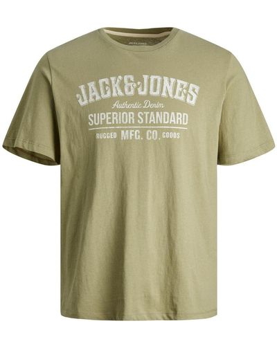 Jack & Jones Rundhals T-Shirt JJEJEANS - Grün