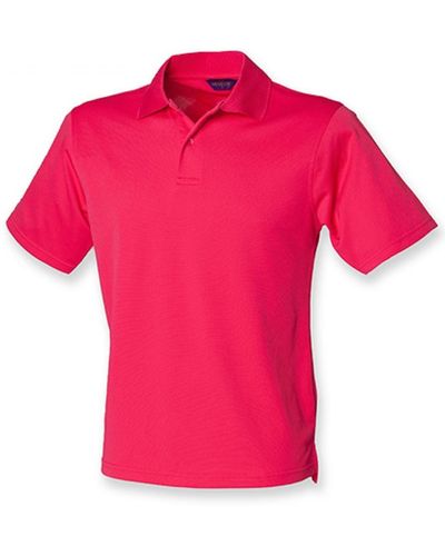 Henbury Poloshirt Coolplus Wicking Polo Shirt / Mikro-Piqué - Pink