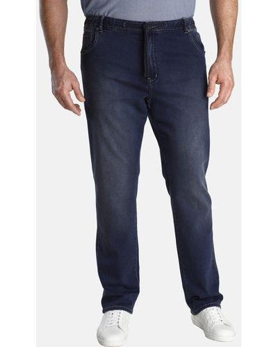 Charles Colby 5-Pocket-Jeans BARON KEYLAN so bequem wie eine Jogginghose - Blau