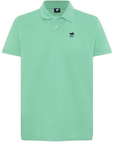 Polo Sylt Poloshirt mit Label-Stickerei - Grün