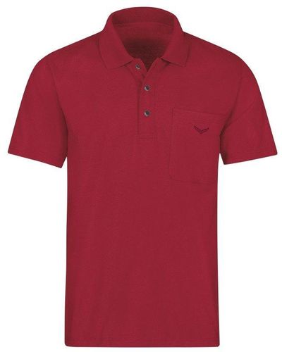 Trigema Poloshirt aus Single-Jersey (1-tlg) - Rot