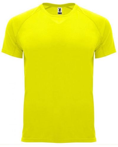 Roly Rundhalsshirt Bahrain T-Shirt mit Raglan-Ärmeln - Gelb