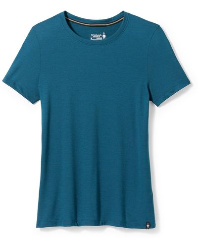 Smartwool T-Shirt W Short Sleeve Tee Slim Fit - Blau