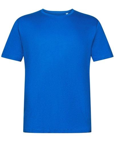 Edc By Esprit T-Shirt aus Jersey in Sprenkel-Optik (1-tlg) - Blau