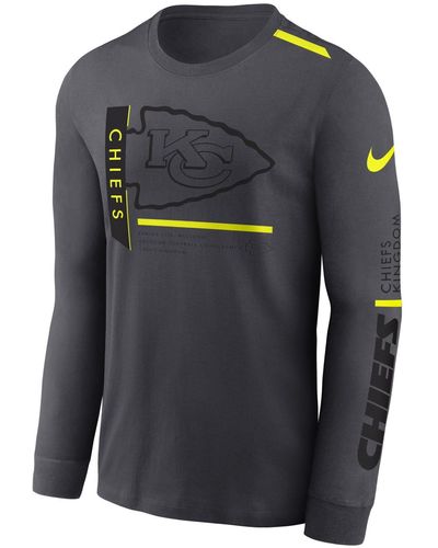 Nike Langarmshirt Kansas City Chiefs DriFIT VOLT - Grau